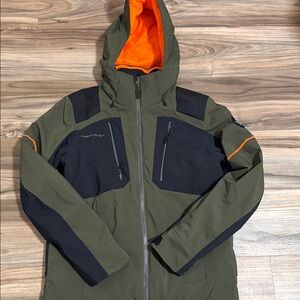 Obermeyer Foundation Jacket Mens XS Olive Waterproof Breathable Ski Snowboard